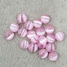 5MM ROUND CABOCHON CAT'S EYE PINK (20PCS/BAG)